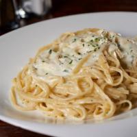 Alfredo · Choice of pasta with our housemade alfredo cream sauce