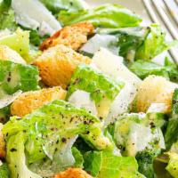 Caesar (Small) · Romaine lettuce, tomatoes, shredded Parmesan, Caesar dressing, croutons. Add chicken for an ...
