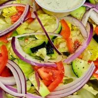 Side Salad  · Choice of A Caesar or House salad with cucumber, tomato, carrots and red onion, with ranch, ...