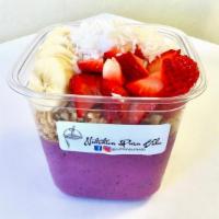 Acai Bowl · Wild berry protein, wild berry meal, organic blueberries, non-gmo pumpkin with flax granola,...