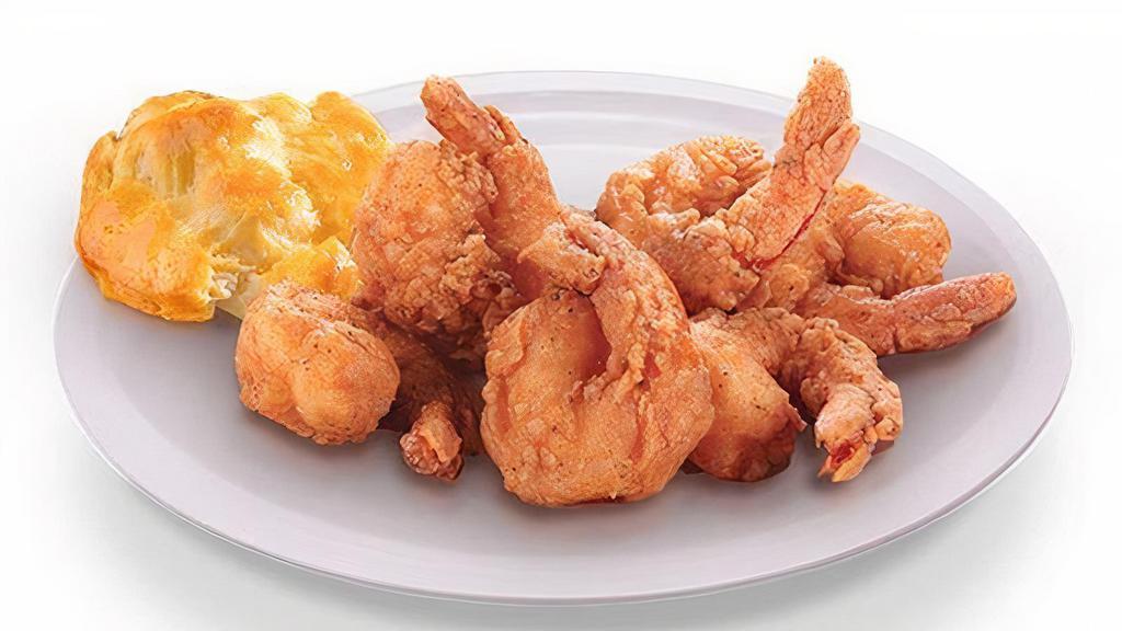 5Pc Krispy Shrimp & Biscuit Meal · 5pc Honey butter shrimp marinated in our Perfectly Cajun Seasoning & Marinade, battered with our sweet honey butter breading, and fried until golden brown. Includes a biscuit.