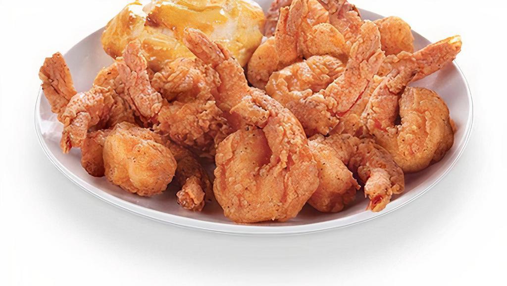 16Pc Krispy Shrimp & Biscuit Meal · Honey butter shrimp marinated in our Perfectly Cajun Seasoning & Marinade, battered with our sweet honey butter breading, and fried until golden brown. Includes a biscuit.