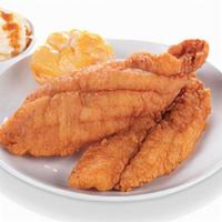 Catering Box Lunch 2Pc Cajun Fish · Box Lunch includes dipping sauce, small side & biscuit