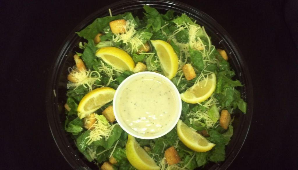 Caesar Salad Bowl · Includes dressing on the side. Serves 15