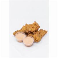 5 Chicken Fingers · 5 hand-breaded chicken fingers. Includes your choice of sauce