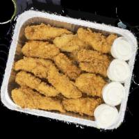 20 Chicken Fingers · 5 hand-breaded chicken fingers. Includes your choice of sauce