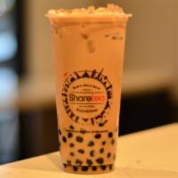 Okinawa Pearl Milk Tea · Black tea shaken with a 95% non-dairy creamer and our roasted brown sugar flavor. Sweetness ...