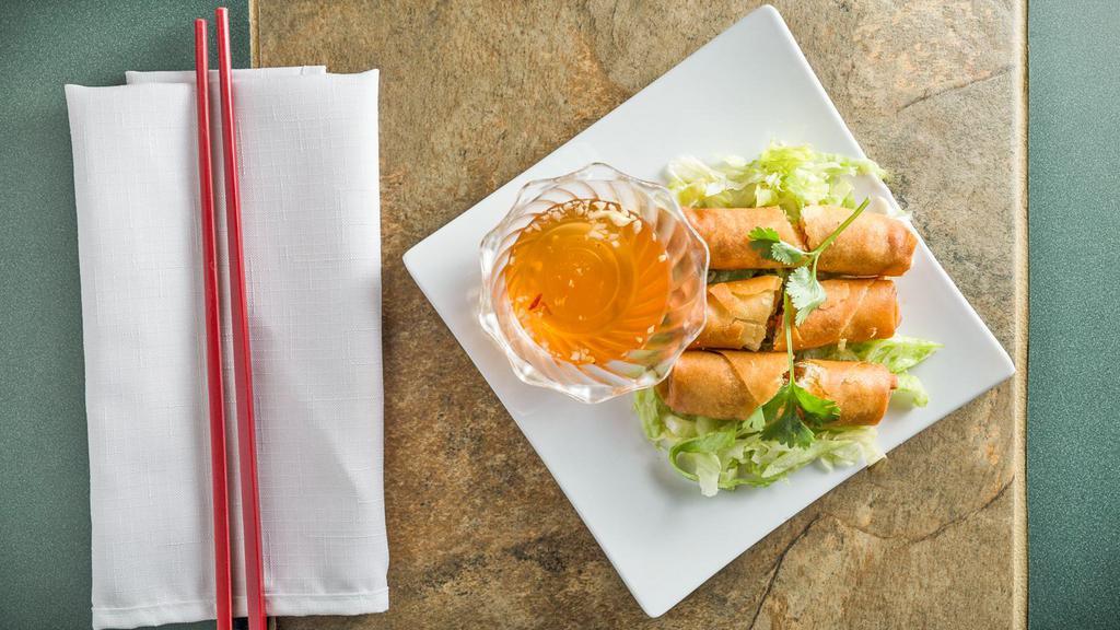 Egg Rolls (3 Pieces) · Rolled in house.