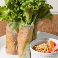 Vegetarian Spring Rolls (3Rolls) · Crispy Tofu wrapped in rice paper with . vermicelli, lettuce, mint,cucumber and bean sprouts...