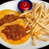 Kid'S Tacos · Corn Tortillas, Choice of Chicken, Barbacoa, Carnitas or Carne Asada