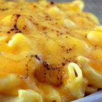 Mac N Cheese · Macaroni pasta in a cheese sauce.