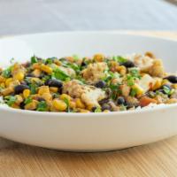 Black Bean Succotash · Caramelized corn, black beans and veggies slow cooked together for a spicy and sweet dish. D...