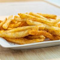 Fries · Partially battered and seasoned to your liking, regular or Cajun style.