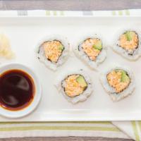 Spicy California Roll · In-spicy crab meat, avocado.