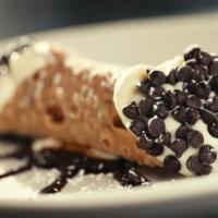 Cannoli · Chocolate Chip ricotta cannoli, always filled to order.