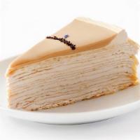 Slice Earl Grey Mille Crepe · A new addition to the Mille Crêpes family comes a true delight to tea lovers. Light pastry c...