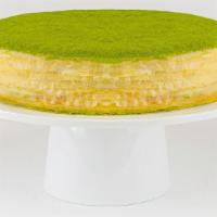 Green Tea Mille Crêpes - 9 Inches · Green tea is infused into every element of our classic Green Tea Mille Crêpes. Elegant and e...