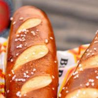 Jumbo Pretzel Sticks · Large pretzel sticks served with our horseradish-mustard sauce and a side of our tasty, chee...