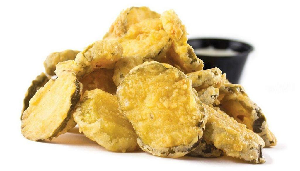 Brothers Breaded Pickles · Unlike some places that get these shipped in a bag, our pickle slices are tossed in Brothers breading right here and served with peppercorn ranch dressing.