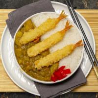 Shrimp Tempura Curry · Made with shrimp tempura, potatoes, carrots and onions. Served with rice