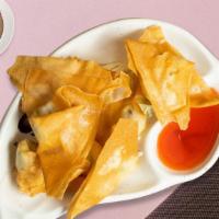Flamin' Wontons · Spicy cream cheese and chicken