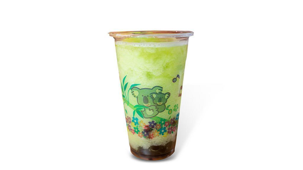 Avocado · Avocado milk tea served with black tapioca pearls sweetened with agave nectar over ice.