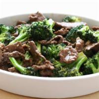 Beef With Broccoli · Served with steamed rice.