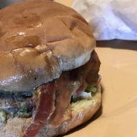 Double California Burger · Bacon, avocado, cheese.