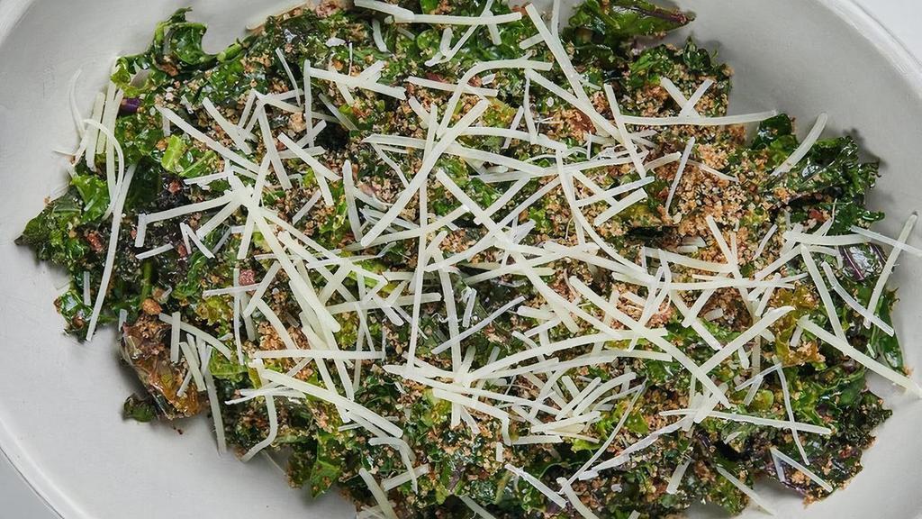 Tuscan Kale Salad, Veg · organic kale, lemon, garlic, parmesan, breadcrumb VEG.