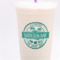 Protein Colada · vanilla protein, banana, pineapple, coconut, coconut water, coconut milk