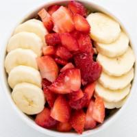 Peanut Butter Power Bowl · Blend: Acai, strawberry, banana, blueberry, peanut butter, and chocolate almond milk. 
Toppi...