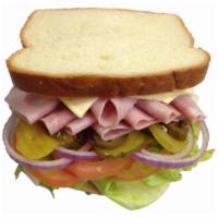Lunch Sandwiches · Lettuce, tomato, red onions, pickles, jalapeños, cheese, mustard, ranch, mayo.