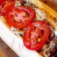 Fungi Philly · Vegetarian. Grilled mushrooms. Provolone, Grilled Onions & Bell Pepper.