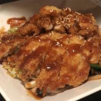 Katsu Bowl · deep fried chicken and vegetable over rice