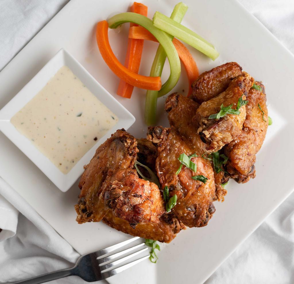 Chicken Wings · Braised and crispy fried with your choice of sauce.