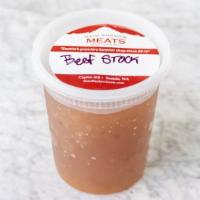 Beef Stock · Quart size only. House-Made. House made bone broth, perfect for soups, stews or drinking bro...