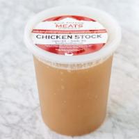 Chicken Stock · Quart size only. House-Made. Made from Mary's chicken bones. Perfect for soups, stews or dri...