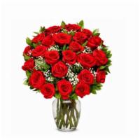 Half  A  Dozen Roses  · Half Dozen Premium Red Roses with filler and Greenery