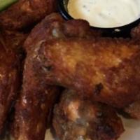 Chicken Wings · 1 pound of jumbo wings prepared with a choice of mild, medium, hot, BBQ, sweet chili sauce.