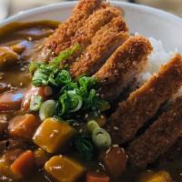 Pork Katsu Curry · Deep fried pork cutlets,Japanese curry,carrot,potato,choice of white rice or brown rice
