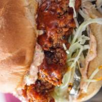 Sweet & Spicy Fried Chicken Sandwich · Sweet & Spicy Fried Chicken Sandwich comes with our seasoned fried chicken thigh, Asian sala...