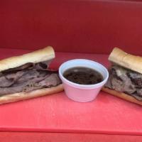 French Dip · French Roll, Marinated Roast beef, Provolone served with homemade Au jus.