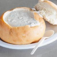 Chowder Bread Bowl · White Chowder served in Sourdough Bread Bowl