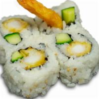 Shrimp Tempura Roll · Shrimp tempura and cucumber.