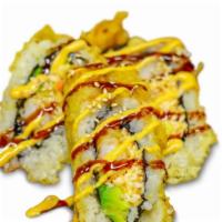 Deep Fried Shrimp Tempura Roll · Deep-fried - shrimp tempura, spicy crab salad, and avocado.