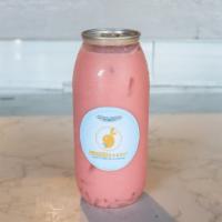 Pink Flamingo · Fresh watermelon slush with coconut milk and one topping of lychee coconut jelly