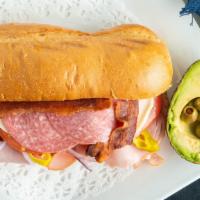 Italian /  Toasted & Cold · SmokeMaster Black Forest Ham, Salami, Bacon, Provolone Cheese, Red Onion, Tomato, Pepperonci...