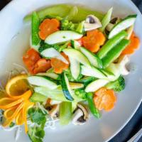 Veggie Delight · Fresh mixed vegetables in a light white sauce.