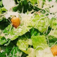 Caesar Salad · Lettuce, Parmesan, pecorino, house made Caesar salad dressing, garlic herb crotons