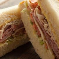 Club & Provolone · Served on your choice of bread with our Mayonnaise/Mustard Sauce, Ham, Turkey Breast, Bacon,...